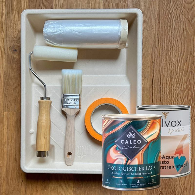 Streichset mit hochdeckenden Lack