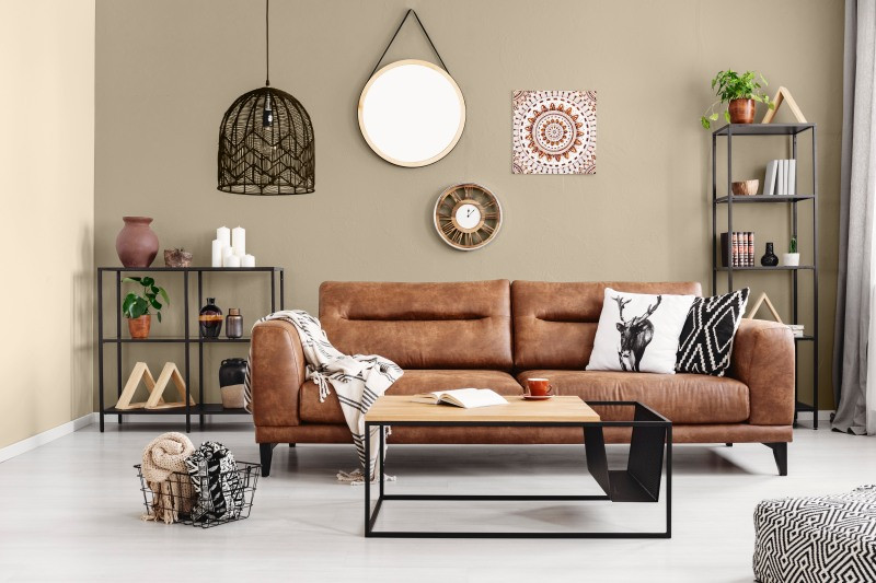 Ethno Style Wohnzimmer – Moderne Einrichtung mit Ethno-Deko.