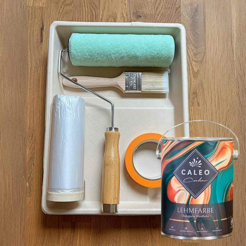 Streichset mit hochdeckender Lehmfarbe