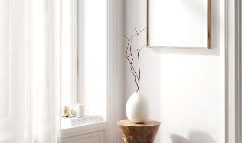 Minimalistische Wohnung – Flur mit einem Eyecatcher.