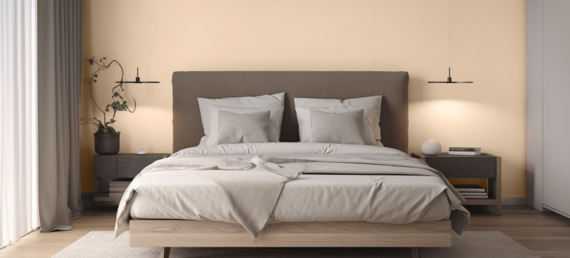 Minimalismus Schlafzimmer – Schlafzimmer mit einer klaren, aufgeräumten Optik.