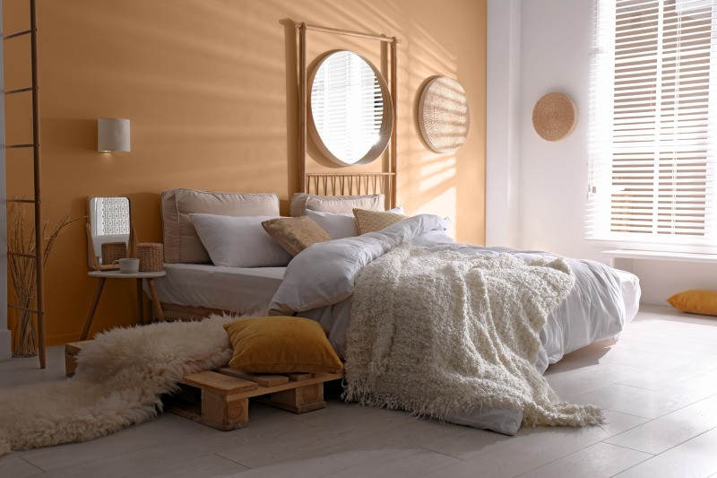 Boho Einrichtung – Schlafzimmer im Boho-Stil.