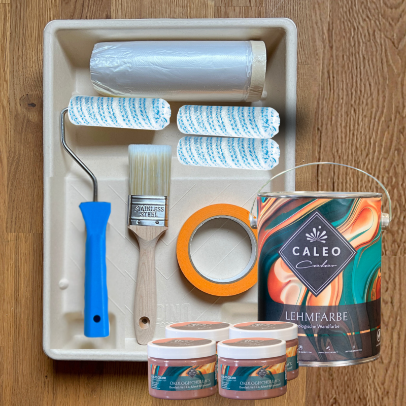 Streichset mit hochdeckender Lehmfarbe